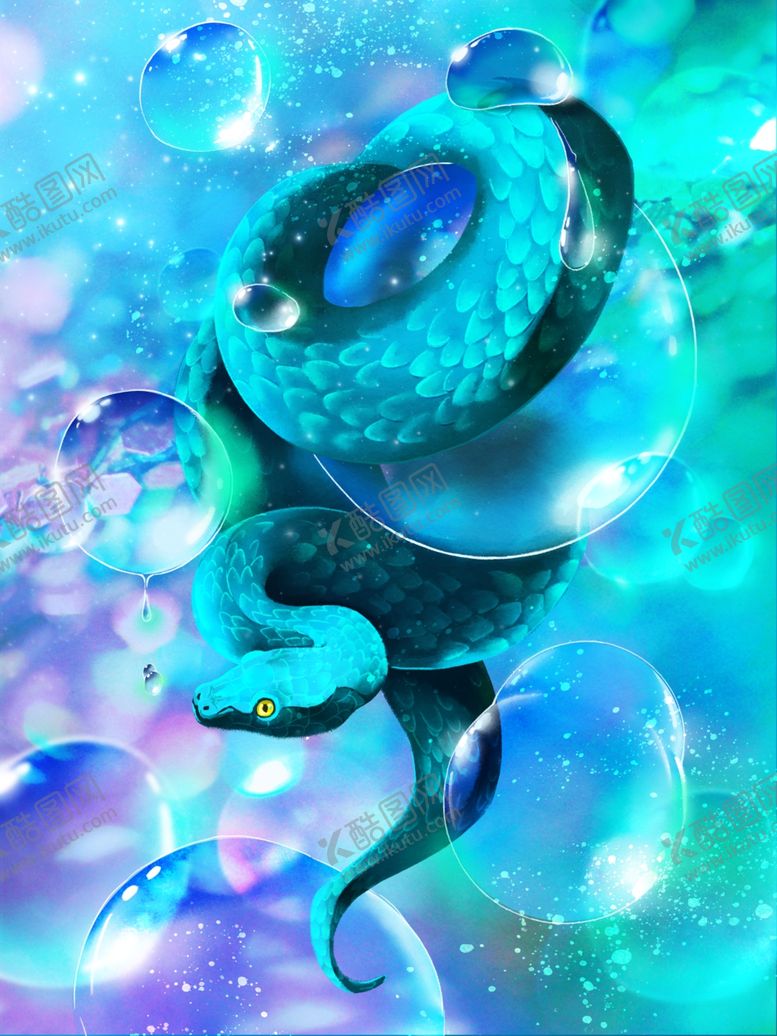 编号：47800310131549481703【酷图网】源文件下载-梦觉插画蛇