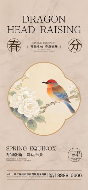 二月二龙抬头春分节气海报