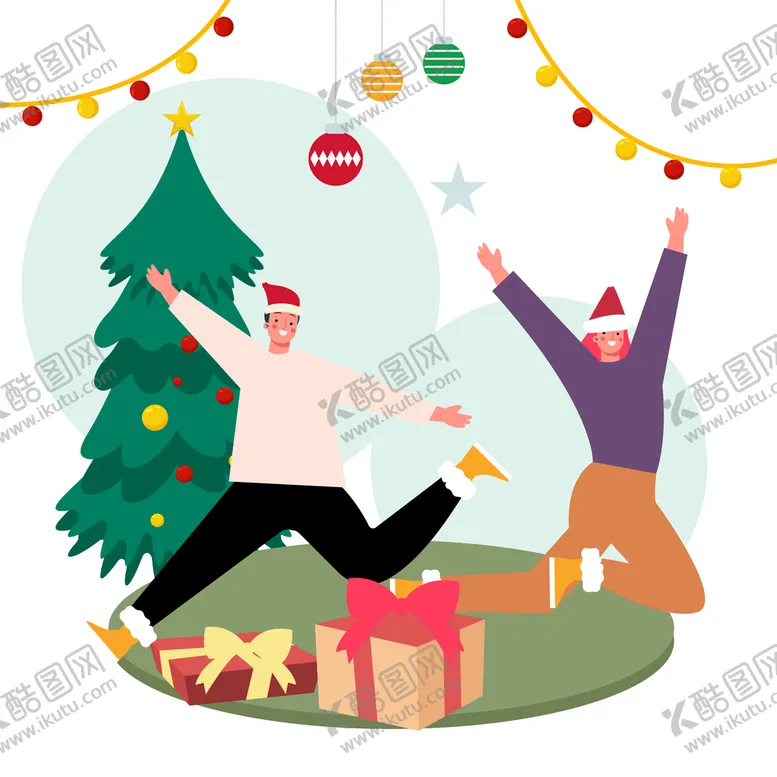 编号：44651111050952283763【酷图网】源文件下载-圣诞节插画