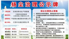扬尘治理公示牌清洁卫生
