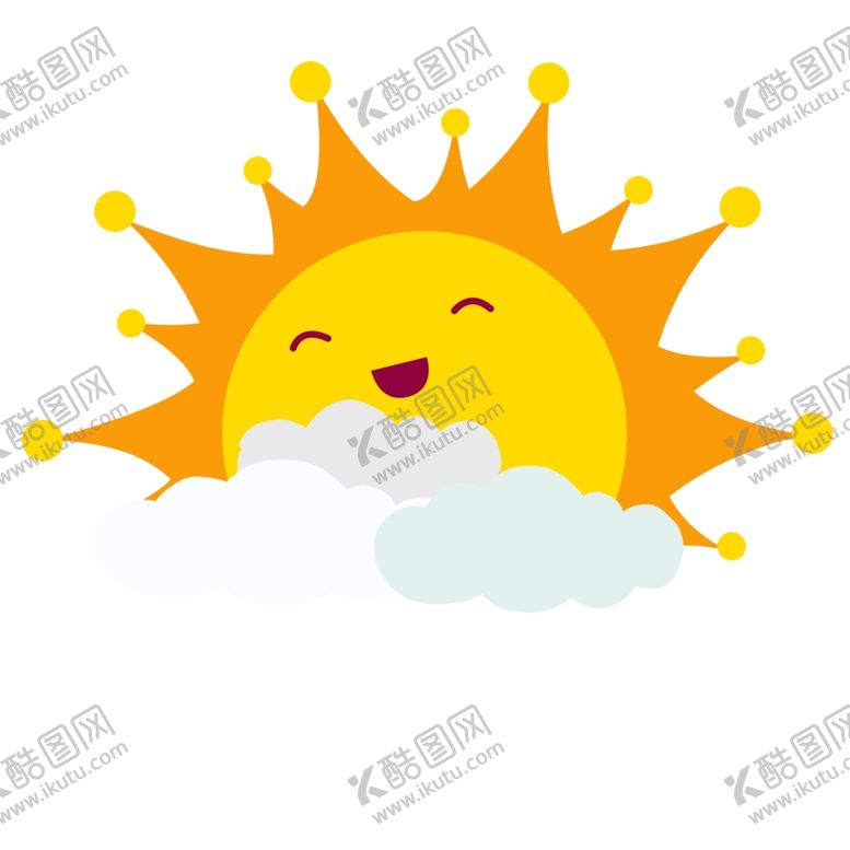 编号：45738604200822008214【酷图网】源文件下载-微笑云朵里的太阳