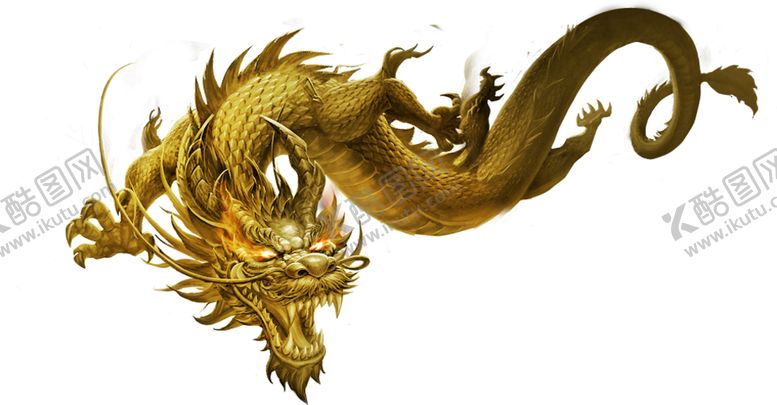 编号：59640106190140061408【酷图网】源文件下载-中国风金色龙元素