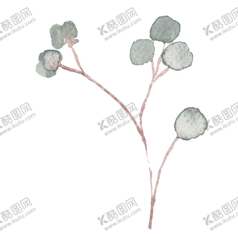 编号：70851609221210499616【酷图网】源文件下载-小清新水彩植物树枝