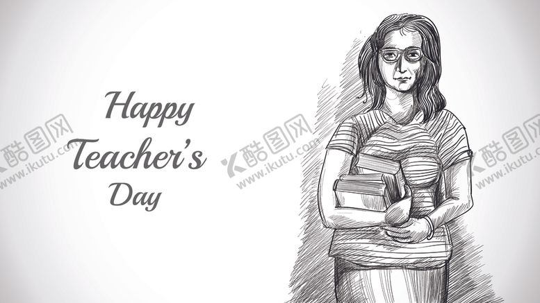 编号：61583610041531207566【酷图网】源文件下载-手绘教师节