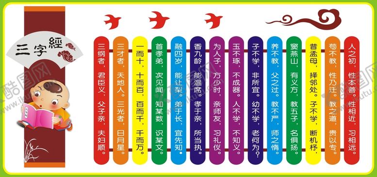 编号：78358901162250451001【酷图网】源文件下载-三字经