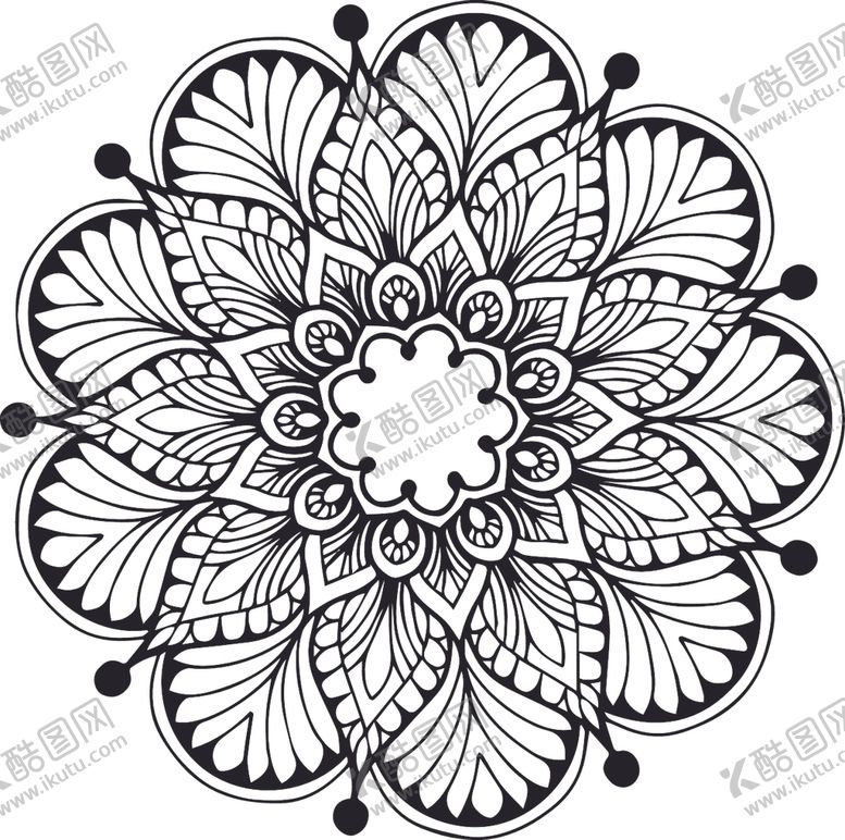 编号：71507709281129422548【酷图网】源文件下载-曼陀罗花纹