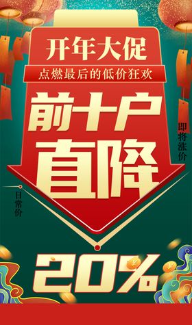 开年大促前十户直降