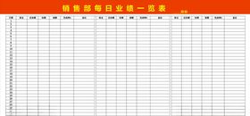 销售每日一览表