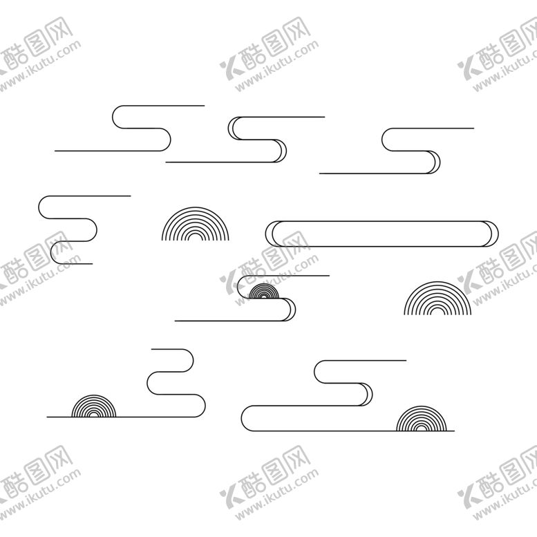 编号：17676909300941568525【酷图网】源文件下载-云纹线条
