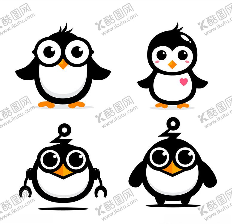编号：84646409291008492535【酷图网】源文件下载-卡通企鹅