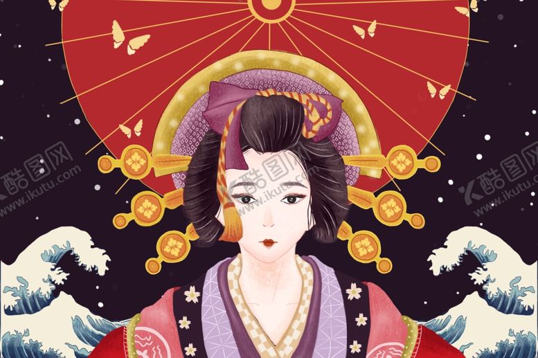 编号：95057506191342169607【酷图网】源文件下载-日系手绘女人插画图片