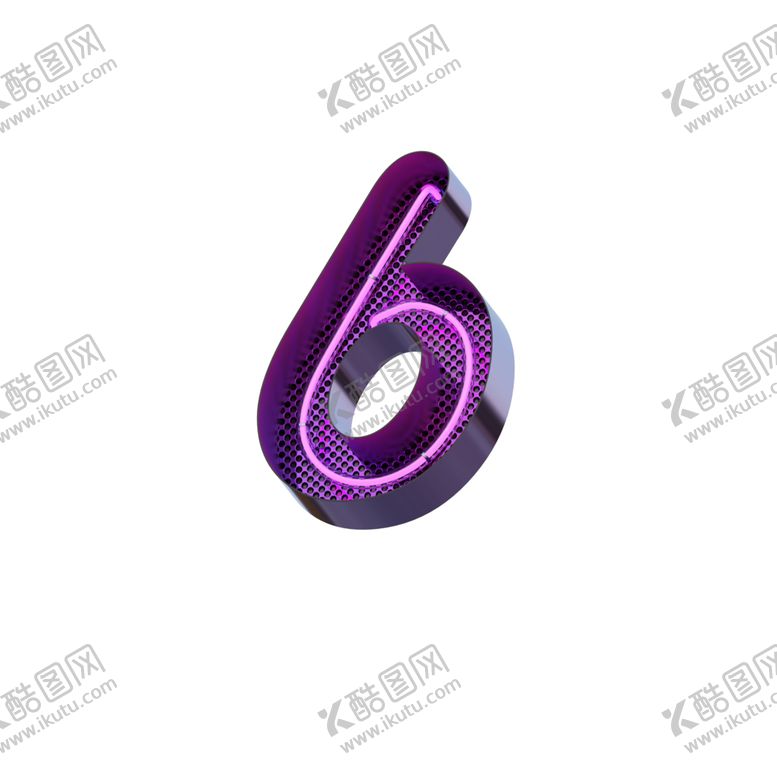 编号：86403905020030477606【酷图网】源文件下载-高清立体紫色霓虹灯字母数字元素