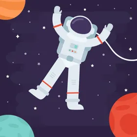 宇航员宙天卡通人物天活动服