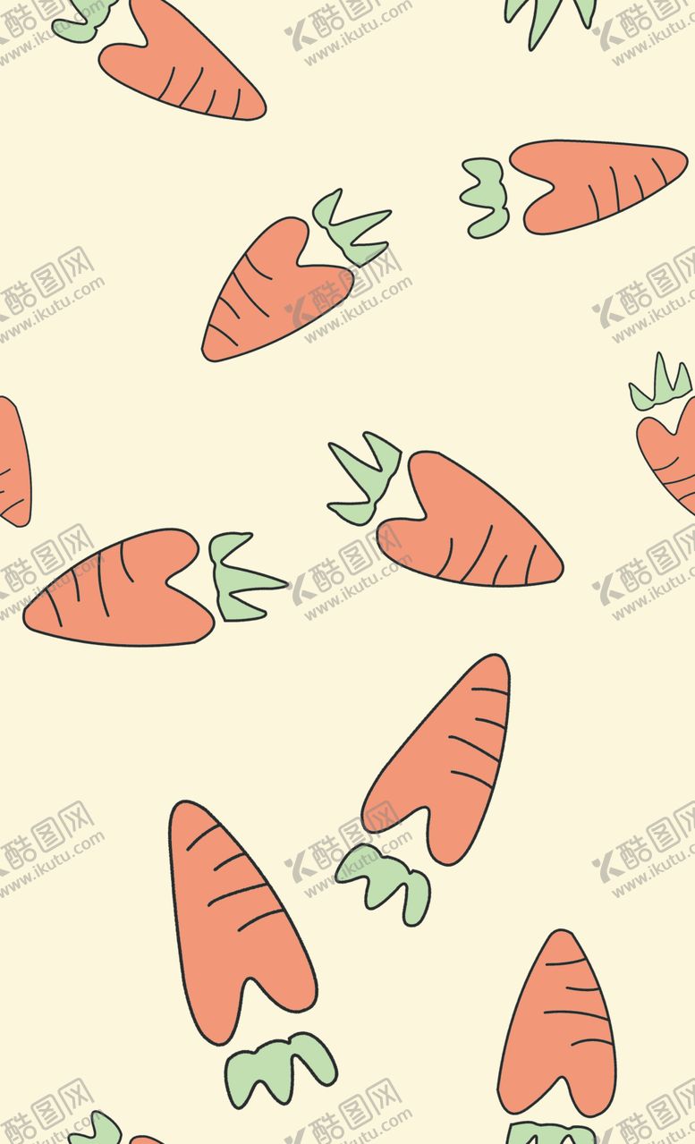 编号：28776310181155184169【酷图网】源文件下载-手绘卡通胡萝卜