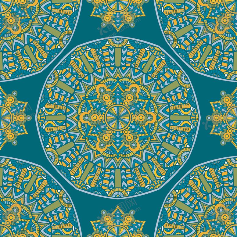 编号：24810509271137194794【酷图网】源文件下载-曼陀罗花纹