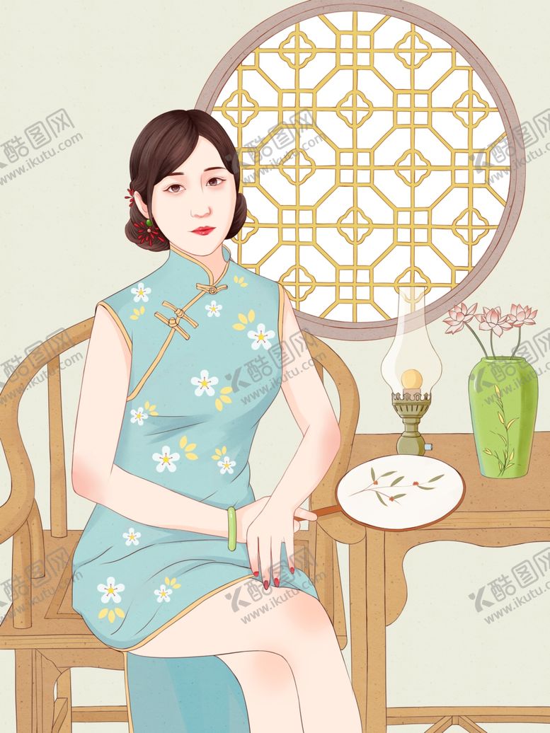 编号：78345909150425493820【酷图网】源文件下载-旗袍海报