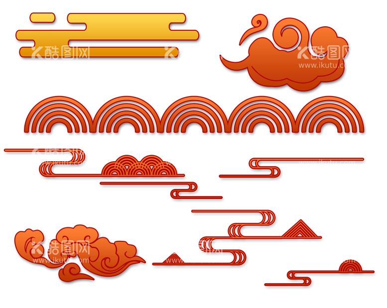 编号：37519009170929066139【酷图网】源文件下载-国风素材祥云云彩云朵云纹传统