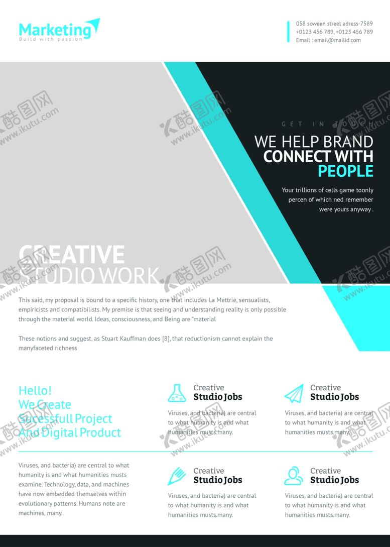 编号：40320206191717321195【酷图网】源文件下载-国外宣传单模板