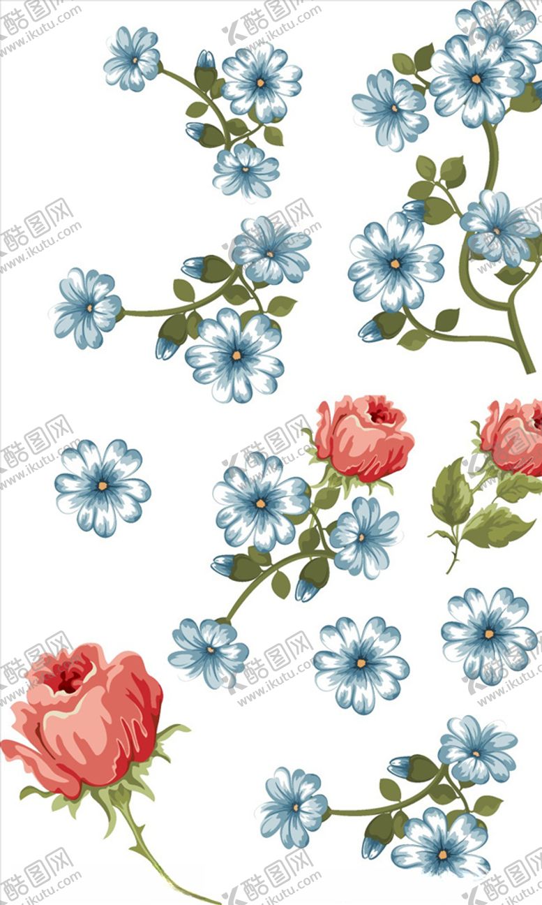 编号：12348110131758499676【酷图网】源文件下载-玫瑰花矢量图