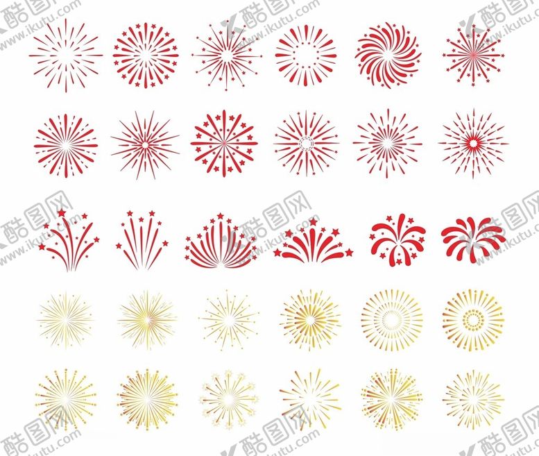 编号：14324504050014458997【酷图网】源文件下载-各种手绘烟花