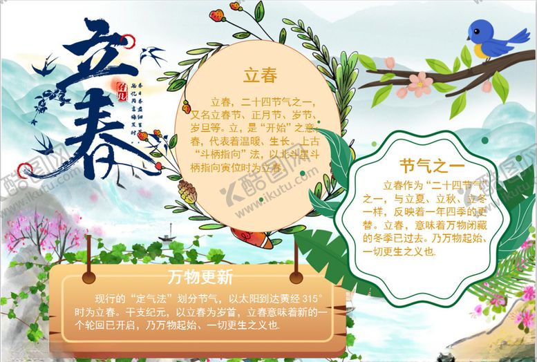 编号：43026606261634095145【酷图网】源文件下载-春天小报