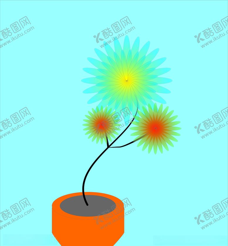 编号：32066709261035166631【酷图网】源文件下载-花菊花手绘花