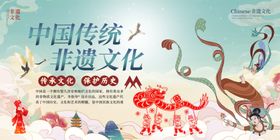 中国传统非遗文化宣传图