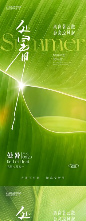 处暑节气系列海报