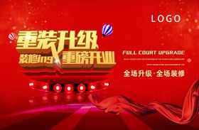 重装升级开业庆典海报