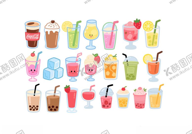 编号：13531409260905518595【酷图网】源文件下载-卡通矢量饮品