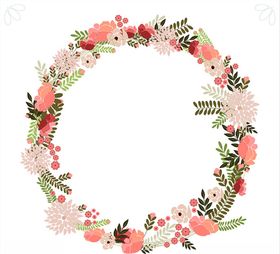 时尚花环花朵