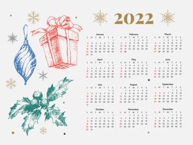 2022台历模板虎年虎年日