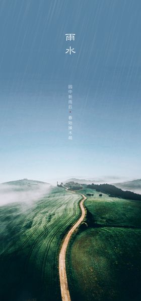 雨水雨水海报雨水节气