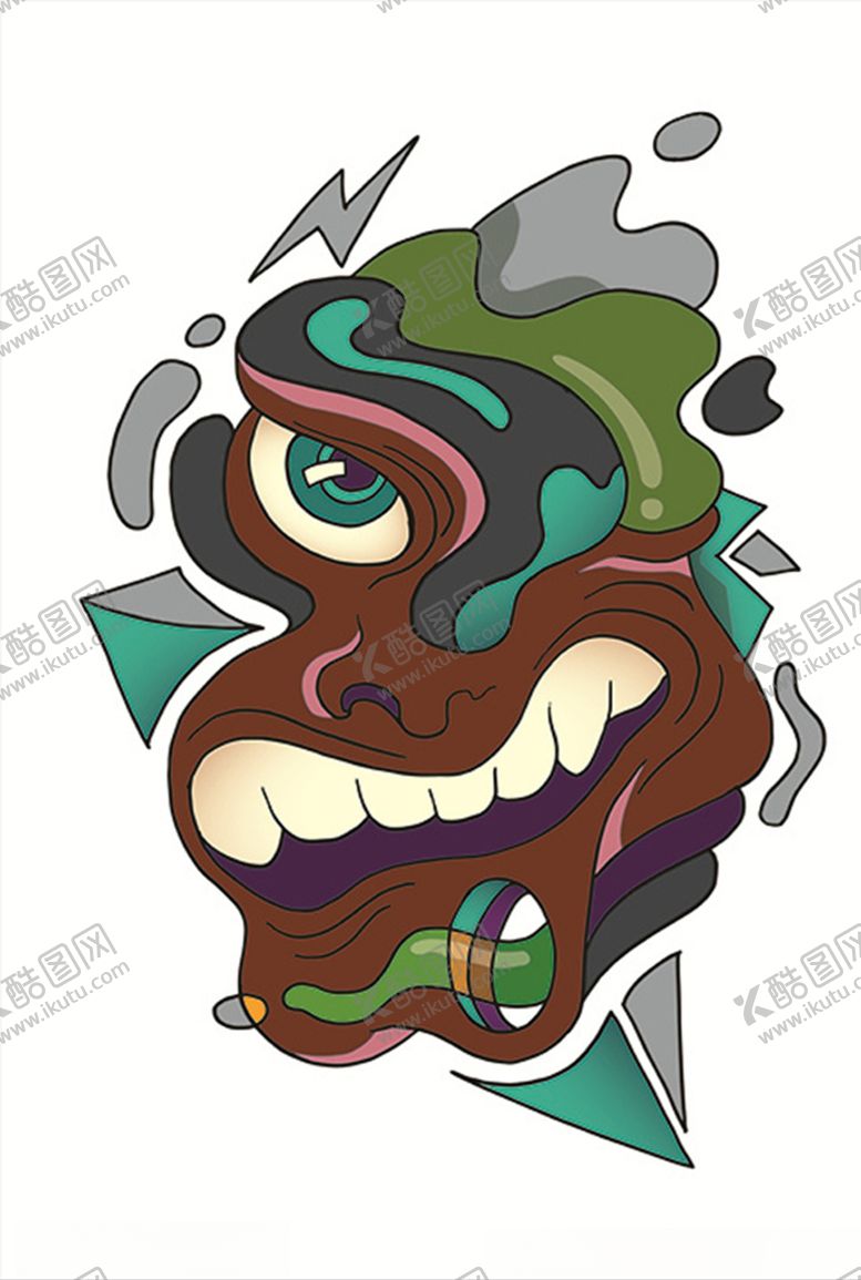 编号：54651509290756399294【酷图网】源文件下载-服装图案底纹数码印花嘻哈