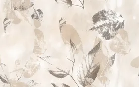 叶子水彩手绘童装花型植物
