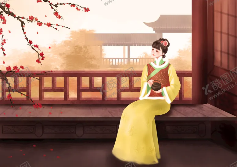 编号：78526409141409423412【酷图网】源文件下载-赏花的美女