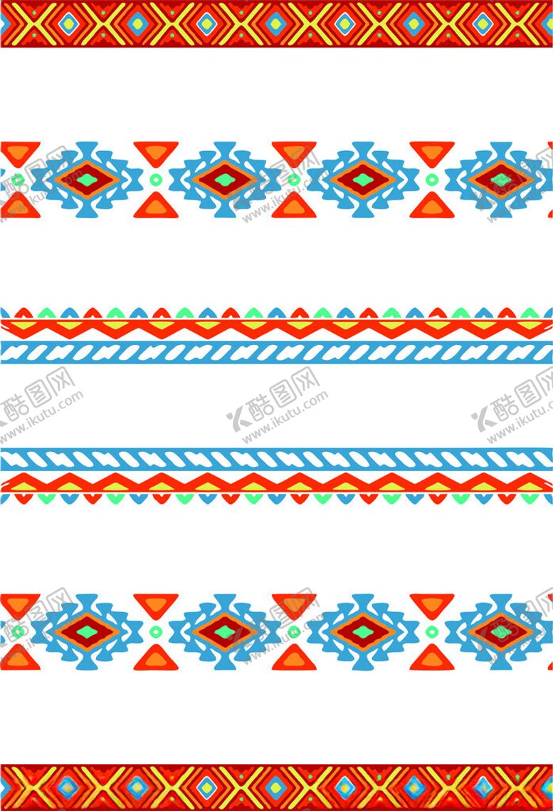 编号：24170001190817536805【酷图网】源文件下载-民族花纹装饰边框元素