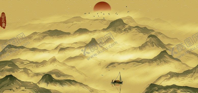 编号：60760010060710545561【酷图网】源文件下载-山水国风古风插画背景素材