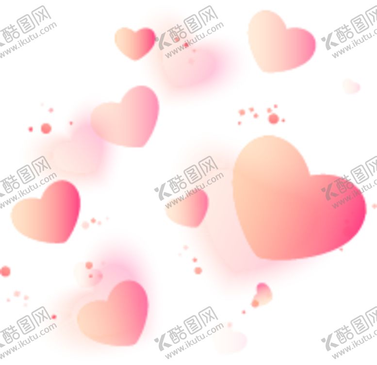 编号：64914003152305273756【酷图网】源文件下载-可爱渐变爱心花纹