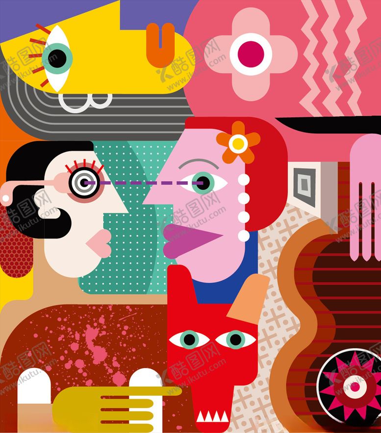 编号：44371509240633355954【酷图网】源文件下载-立体派艺术