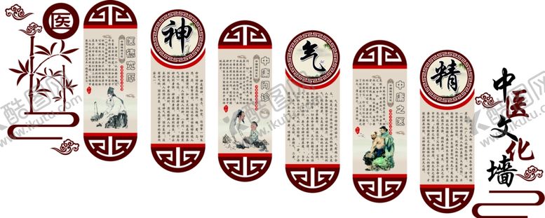 编号：81911305171751443643【酷图网】源文件下载-中医精气神形象墙