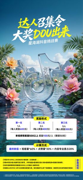 抖音挑战赛海报