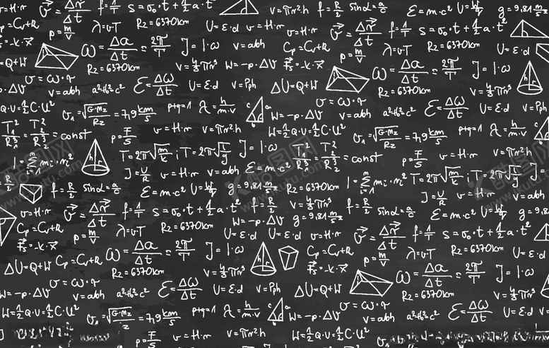 编号：42985010140702422148【酷图网】源文件下载-公式的黑板上涂鸦