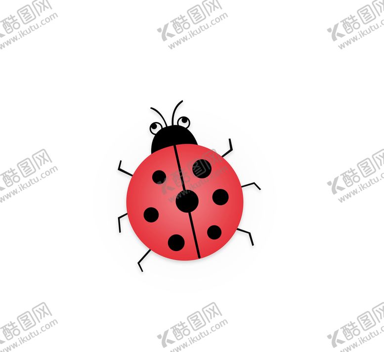 编号：59716409280547344235【酷图网】源文件下载-手绘七星瓢虫