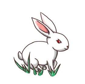 中秋插画可爱卡通兔子png免扣月饼