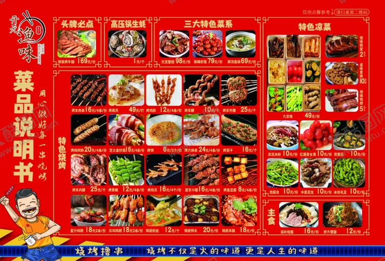 编号：64833701130838395254【酷图网】源文件下载-烧烤 菜品说明书