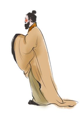 国学人物插画