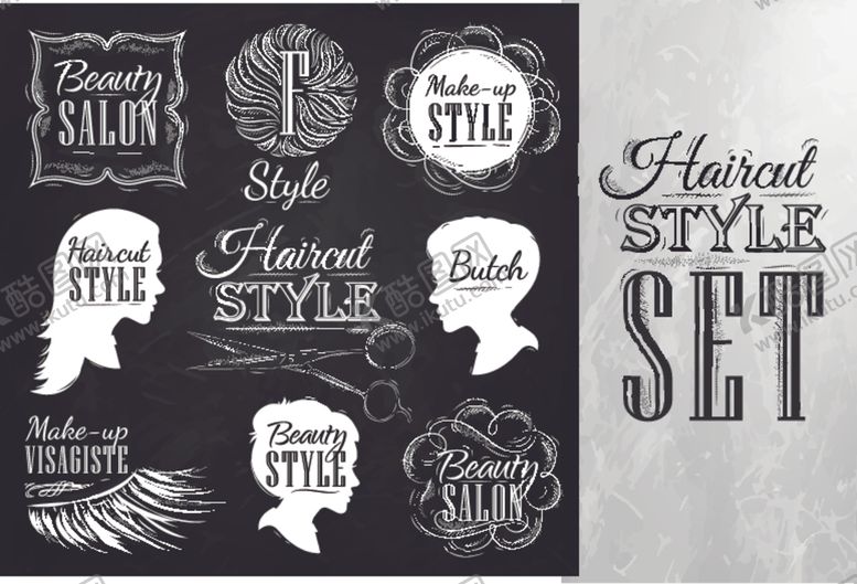 编号：44164311011230034696【酷图网】源文件下载-理发手绘素材