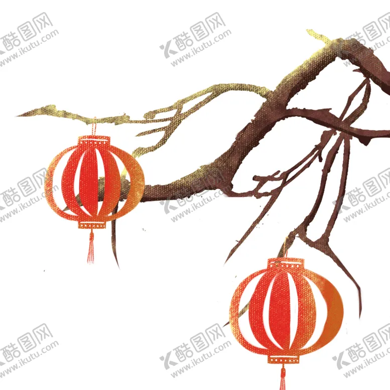 编号：29790706291149456293【酷图网】源文件下载-中国风灯笼梅花元素PNG