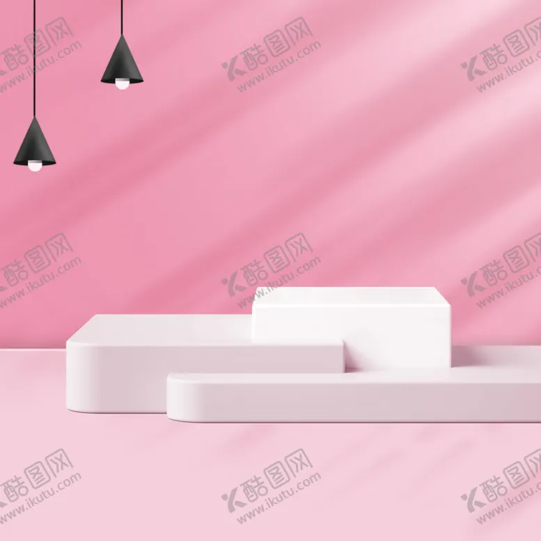 编号：08465710080553245672【酷图网】源文件下载-粉色简约电商展示台
